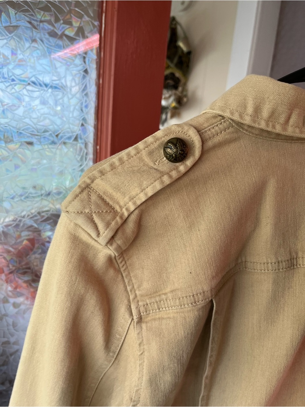 Lauren Ralph Lauren Khaki Utility Jacket with Tie Waist - Picture 9 of 12